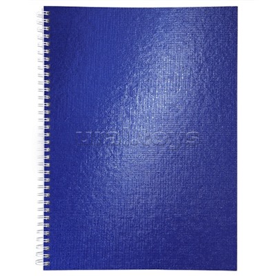 Тетрадь 96л. А4 клетка "Metallic" на гребне обложка бумвинил синяя
