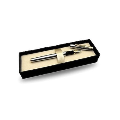 Ручка перьевая "TRIDENT" 0.7 мм синяя, золото/серый в подарочной упаковке 210093 Luxor