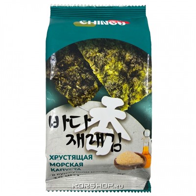 Хрустящая морская капуста в кунжутном масле Chingu, 5 г  (10 шт.)
