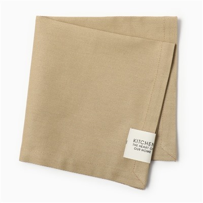 Набор салфеток «Этель» Kitchen, 40×40 см - 2 шт., 100% хлопок, саржа 250 г/м², бежевый