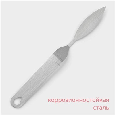 Лопатка кондитерская KONFINETTA, 22×2 см, рабочая часть 8×2 см, серебристая