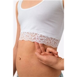 Майка топ для девочки Happyfox HF73933 белый