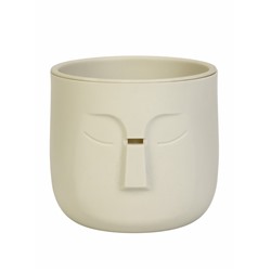 УЦЕНКА Кашпо со вставкой 0,65л d11,5см h10,5см "СТИВ", цвет белый ротанг