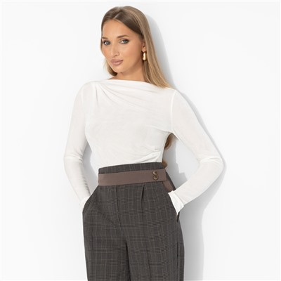 Лонгслив с декоративной сборкой, Линия утончённости