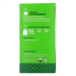 Equal Exchange, Organic Peppermint Herbal Tea, Caffeine Free, 20 Tea Bags, 0.99 oz (28 g)