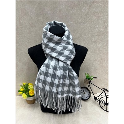 Палантин в клетку из кашемира, мультицвет