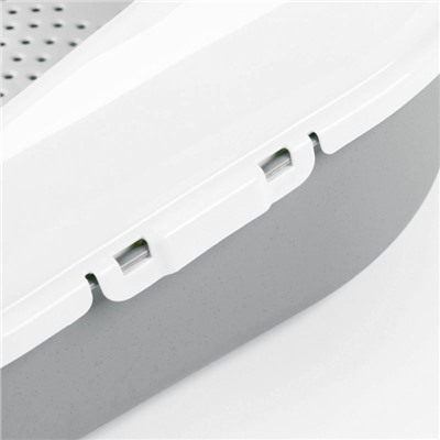 Лоток для кошек с сеткой и бортом «Космо» 51.9×37.8×21.3 см, серый