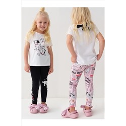Брюки трикотажные для девочек (легинсы), 2 пары в комплекте PLAYTODAY, 1240258
