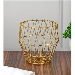 Удивительная Фруктовница металлическая складная ваза для фруктов золото