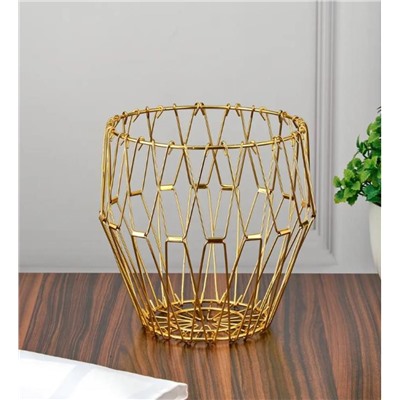 Удивительная Фруктовница металлическая складная ваза для фруктов золото