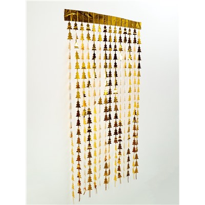 Занавес новогодний для фотозоны «Ёлочка», золотой