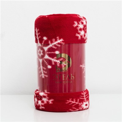 Плед «Этель. Снежинки», 180×200 см, корал-флис