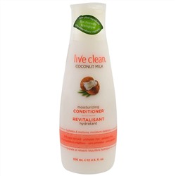 Live Clean, увлажняющий кондиционер с кокосовым молоком, 350 мл (12 жидк. унций)