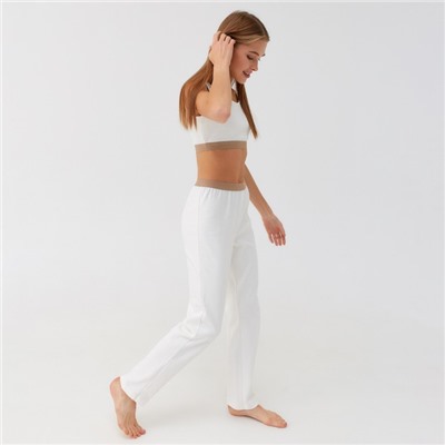 Брюки женские домашние MINAKU: Home collection, цвет экрю, размер 50