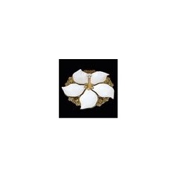 Менажница фигурная 5 секц, 29*29*4см керам.с золотым напылением YBS66-124LC3