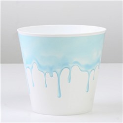 Кашпо для цветов «Текстура», 800 мл, d=12 см, h=11 см, пластиковое