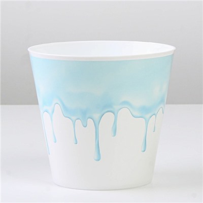 Кашпо для цветов «Текстура», 800 мл, d=12 см, h=11 см, пластиковое