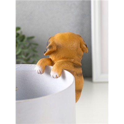 Фигурка для флорариума «Маленький мопс», декор на кашпо, 6.5×7×11.5 см