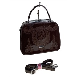 Женская сумка из искусственной кожи, цвет шоколад