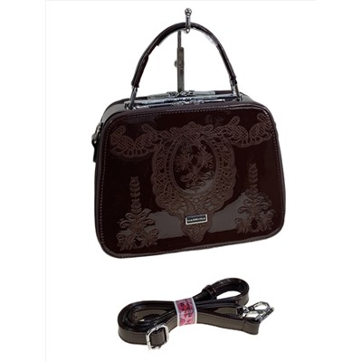 Женская сумка из искусственной кожи, цвет шоколад