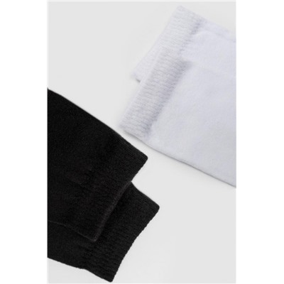 Гольфы женские Графика (гладь) (набор 2 пары) (Белый, черный)