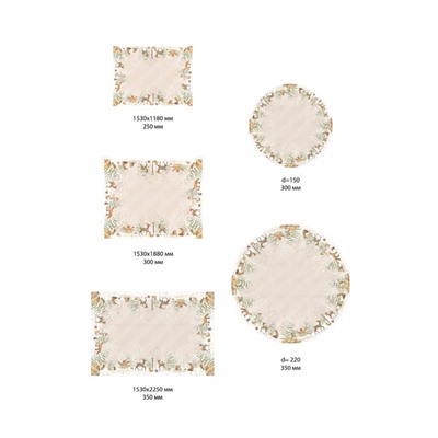 УЦЕНКА Набор столовый Этель «Christmas forest» скатерть 150×180 ±3 см с ГМВО, салф.40×40 см - 8 шт., 5