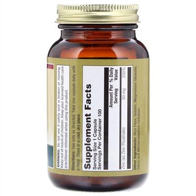 LifeTime Vitamins, пиколинат цинка, 30 мг, 100 капсул