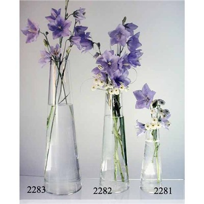 Ваза «Коническая», 2 л, d=5.5 см, 39×12×6 см, большая, стекло, прозрачная