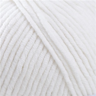 Пряжа для вязания спицами, крючком YarnArt, Jeans plus, 55% хлопок, 45% акрил, 160 м/100 г, (01 белый)