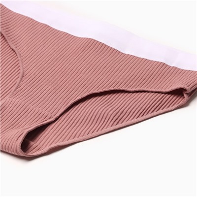 Трусы женские слипы MINAKU в рубчик, размер 40-42, цвет кофейный