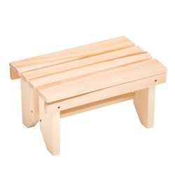 Лавка для бани и дачи, 100×45×42 см, деревянная, липа, «Добропаровъ»