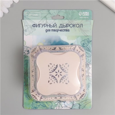 Дырокол фигурный рисунок 3.8×3.8 см «Узор колос», 6.1×6.1×4.1 см