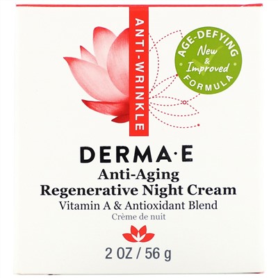 Derma E, антивозрастной восстанавливающий ночной крем, 56 г (2 унции)