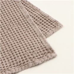 Полотенце вафельное SL HOME: Linen «Саббиа», 40×70 см, бежевое