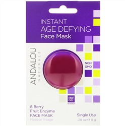 Andalou Naturals, мгновенное омоложение, маска с 8 ягодами, фруктами и ферментами, 8 г (0,28 унций)