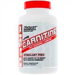 Nutrex Research, КАРНИТИН LIPO-6, 120 жидких капсул