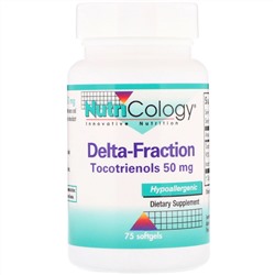 Nutricology, Дельта-фракция, токотринол, 50 мг, 75 капсул
