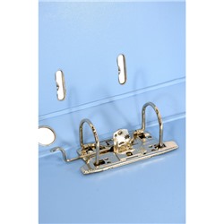 Папка-регистратор 55 мм PVC 2-стор. голубой, с уголками P2PVC-55/Bb inФОРМАТ