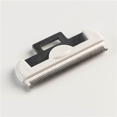 Дешеддер средний, 15×7.8 см, со съёмным лезвием, белый, голубой