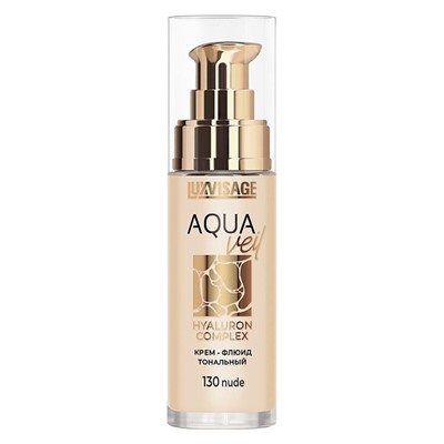 LUX visage Крем-флюид тональн.тон №130 нуде AQUA VEIL HYALURON COMPLEX  30г/4