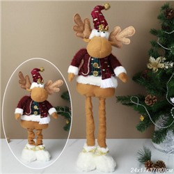 Новогоднее украшение Олень на телескопических ножках 37/80 см / SH057-3 /уп 72/