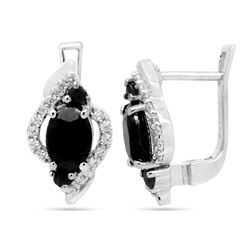 Серьги из серебра сапфир корунд, Антонина