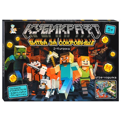 Игра настольная "Кубикрафт" Битва за сокровища