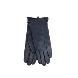 Женские перчатки из натуральной кожи, цвет черный