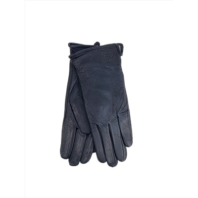 Женские перчатки из натуральной кожи, цвет черный