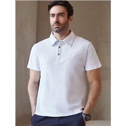 Поло из фактурного хлопка с эластаном