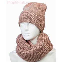 55335 Комплект женский (колпак+снуд) (56-58)