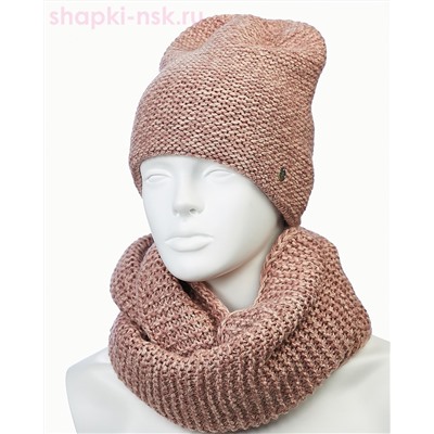 55335 Комплект женский (колпак+снуд) (56-58)