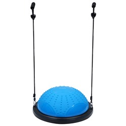 УЦЕНКА Полусфера BOSU гимнастическая ONLYTOP, массажная, с насосом, 46×20 см, синяя