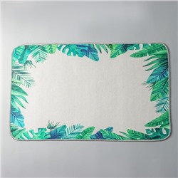 Коврик для дома Доляна «Тропики», 50×80 см, зелёный, форма МИКС